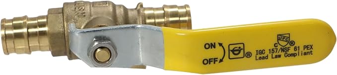 XFITTING Pex A 1/2 Inch x 1/2 Inch Pex A Ball Valve with Drain, 201-3-12=5XX, 5 Pieces