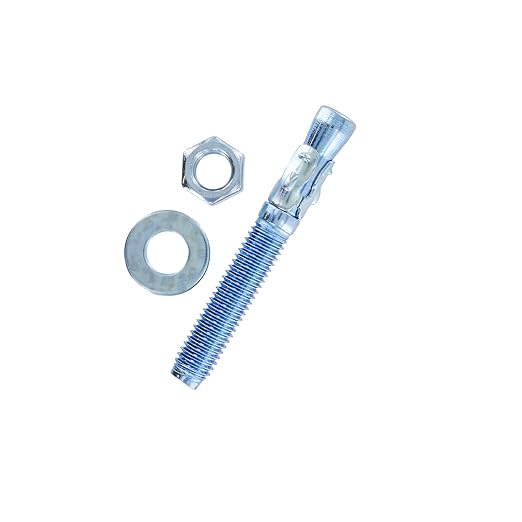 Conquest 1/2" x 3-3/4" Zinc Plated Wedge Anchors (Box of 25) – High Performance Concrete Anchors – Rust Resistant Zinc Plating for Dry Interior Environments – Heavy Duty Fastener for Concrete