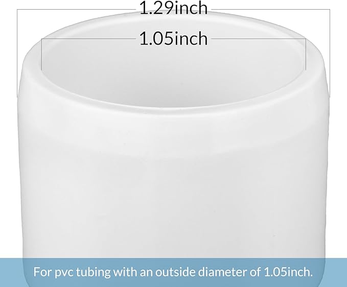 3/4" PVC Pipe End Cap Plug Adapter Pipe Fitting (Socket), Furniture Grade, DIY Shelf Garden Support Structure Storage Frame,White (pack of 12)