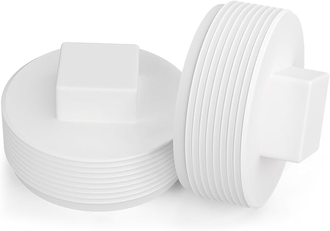 GASHER 10PCS PVC Cleanout Plug 1-1/4" NPT Male, End Cap Adaptor, Pipe Fitting Plug closing For Home or Industrial, Plumbing Water Line, Drainage Piping System