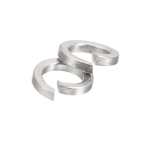 uxcell 150 Pcs Spring Lock Washer, M3 Split Lock Washer Assortment 316 Stainless Steel Lock Washers for Screws Bolts Nuts, Silver