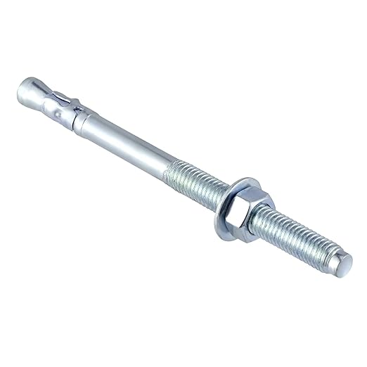 Party Animals 3/8 x 3-3/4 Inch Wedge Anchor, 25 PCs Zinc-Plated Industrial Anchor Bolts for Cement, Concrete