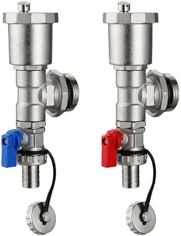 4-Branch PEX/Radiant Heat Manifold ，1/2" PEX Tubing Manifold,304 Stainless Steel Floor Heat Manifold Kit with 1/2" Adapters Included for Hydronic Radiant Floor Heating (4-LOOP)