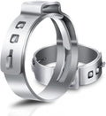 50 PCS 1Inch PEX Cinch Clamps Rings, 304 Stainless Steel PEX Fitting Clamps Pinch Crimp Rings for PEX Tubing Pipe Fitting Connections (Silver-1inch(50PCS))