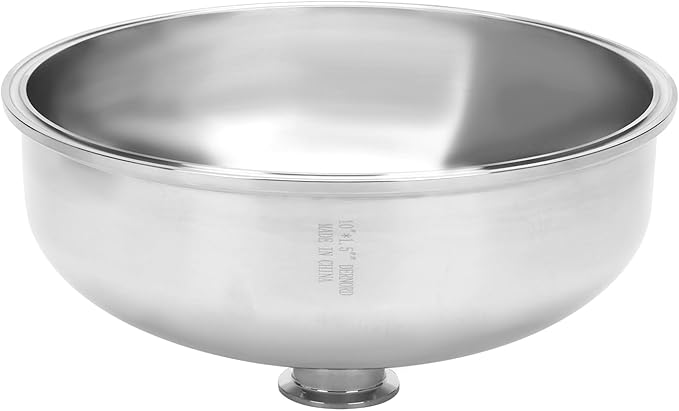 DERNORD Tri Clamp Bowl Reducer Sanitary Fitting Stainless Steel 304 (Tri Clamp Size: 10 inch x 1.5 inch)