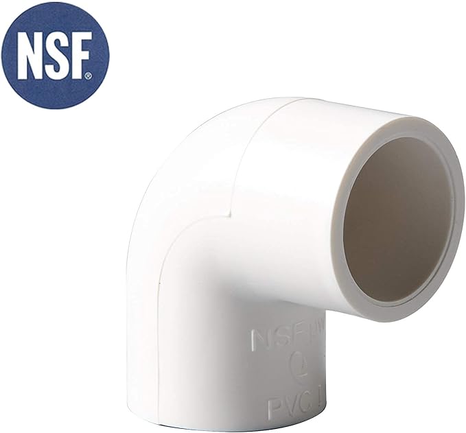 Rainbow Dream 3/4-Inch 90 Degree PVC Pipe Elbow - 10 Pack, White