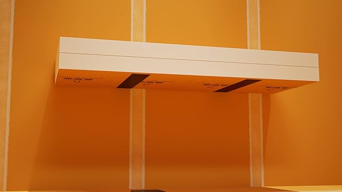 Floating Shower Bench Kit with Orange Waterproof Board - Original Shower Bench Bracket, Bath Bench Seat Bathroom Décor, Bathroom Accessories (12X72)