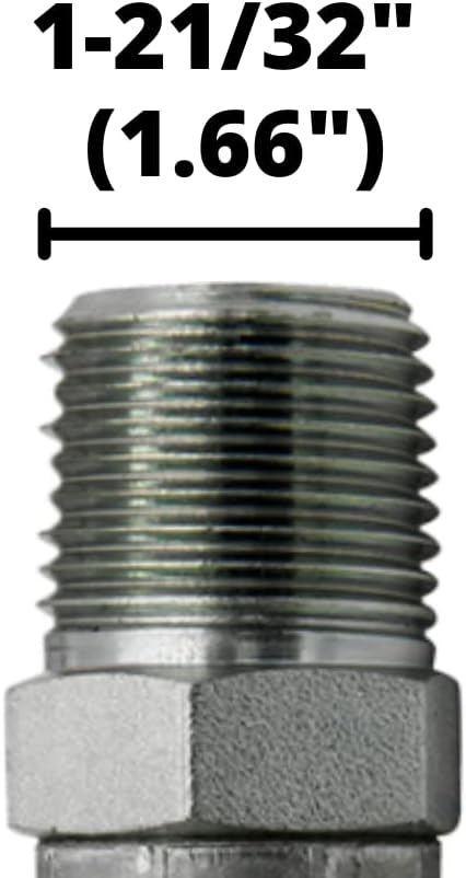 (10-Pack) MP-20-20 | 1-1/4" Hose x 1-1/4" NPTF Male Pipe Thread Hydraulic Hose End Crimp Fitting