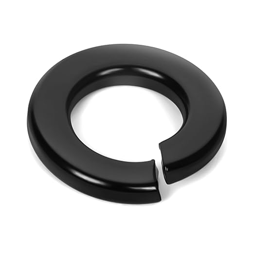 #10 Split Lock Washer, 304 Stainless Steel 18-8 Spring Lock Washers for Bolts and Nuts, Black Finish, 100 PCS