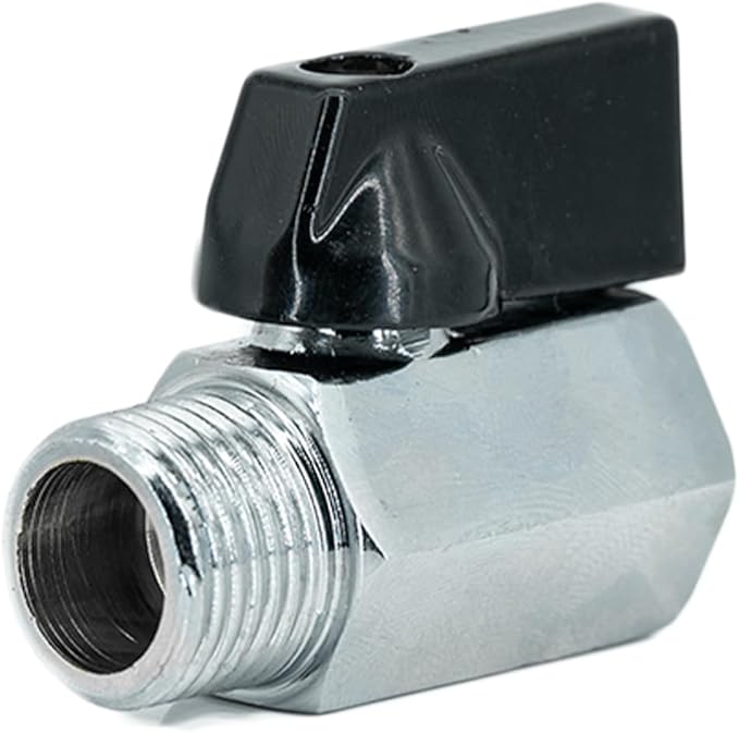 Brass Mini Ball Valve 1/2" NPT Female x Male Shut-Off Valve
