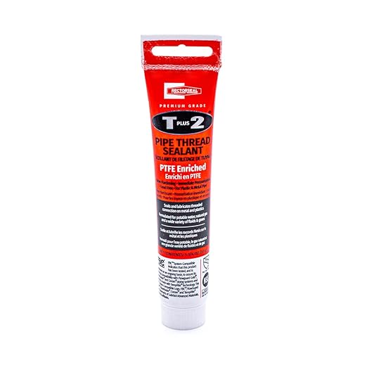 RectorSeal T Plus 2 23710 Pipe Thread Sealant, Non-Hardening, Synthetic Fibers, Contains No Other Metals, PTFE Enriched, Plumbing, 1 3/4 oz.