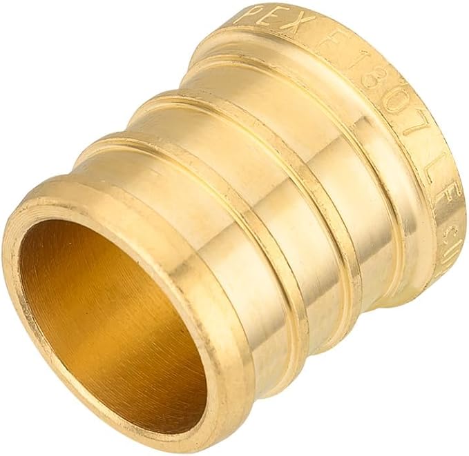 (Pack of 25) EFIELD Pex Plug 1-inch End Cap Brass Crimp Fittings, ASTM F1807,(PEX1807329-25PCS)
