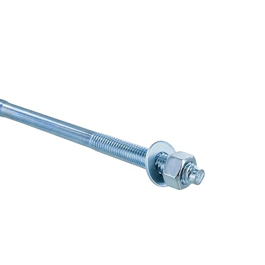 Conquest 5/8" x 10" Zinc Plated Wedge Anchors (Box of 10) - High Performance Concrete Anchors - Rust Resistant Zinc Plating for Dry Interior Environments - Heavy Duty Fastener for Concrete