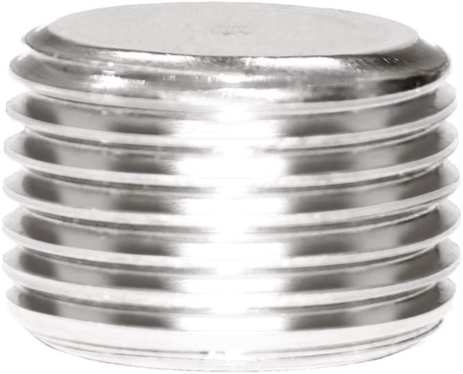 JoyTube 3/4" NPT Pipe Plug Male Thread Stainless Steel Fitting Countersunk Internal Hex Head(Pack of 3)