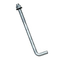 Sandbaggy 1" x 16" Threaded Concrete Anchor L-Bolts (Nuts & Washers Included) - Hot Dipped Galvanized - Sill Plate, Base Plate, Masonry, Wood, Cement Anchors, J Bolt (30, 1" x 16")