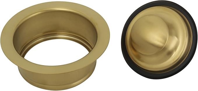 Akicon Kitchen Sink Brass Gold Finish Garbage Disposal Flange Stopper, One Size Disposal Rim, Fit 3-1/2 Inch Standard Sink Drain Hole
