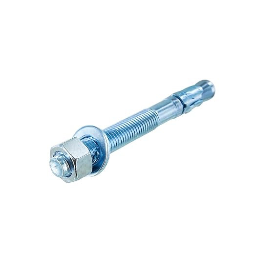 Conquest 3/4" x 7" Zinc Plated Wedge Anchors (Box of 10) – High Performance Concrete Anchors – Rust Resistant Zinc Plating for Dry Interior Environments – Heavy Duty Fastener for Concrete