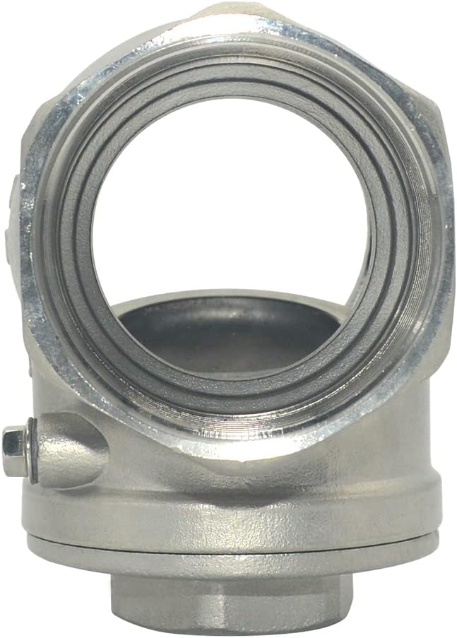 VARMHUS Stainless Steel SS316 Swing Check Valve,NPT Female x Female Thread,WOG 200 PSI PN16 CF8M (2")