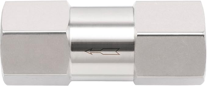 Yoebor 304 Stainless Steel Detachable Check Valve One Way Non-Return Valve for Water Oil Gas, 1pc (Fnpt x Fnpt, 1/4")