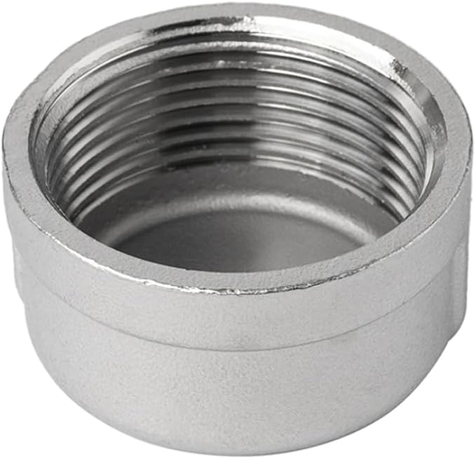 Stainless Steel 304 Cast Pipe Fitting, Round End Cap, 1/4" NPT Female (Pack of 5)