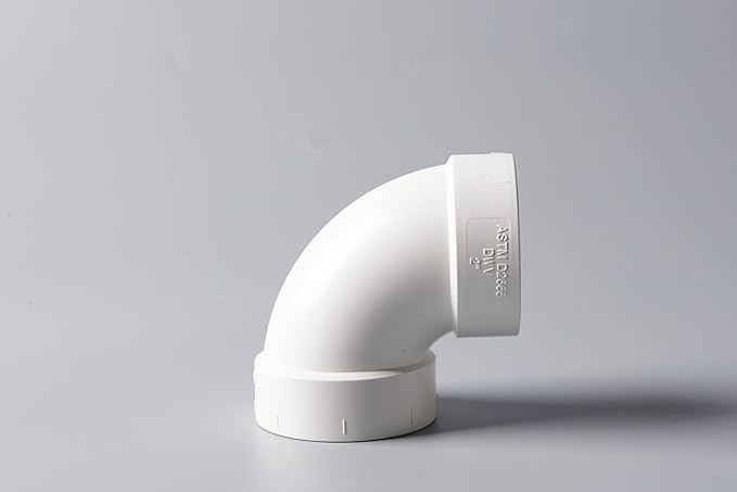 Rainbow Dream 1-1/2 Inch DWV 90 Degree PVC Pipe Elbow - 2pcs, White