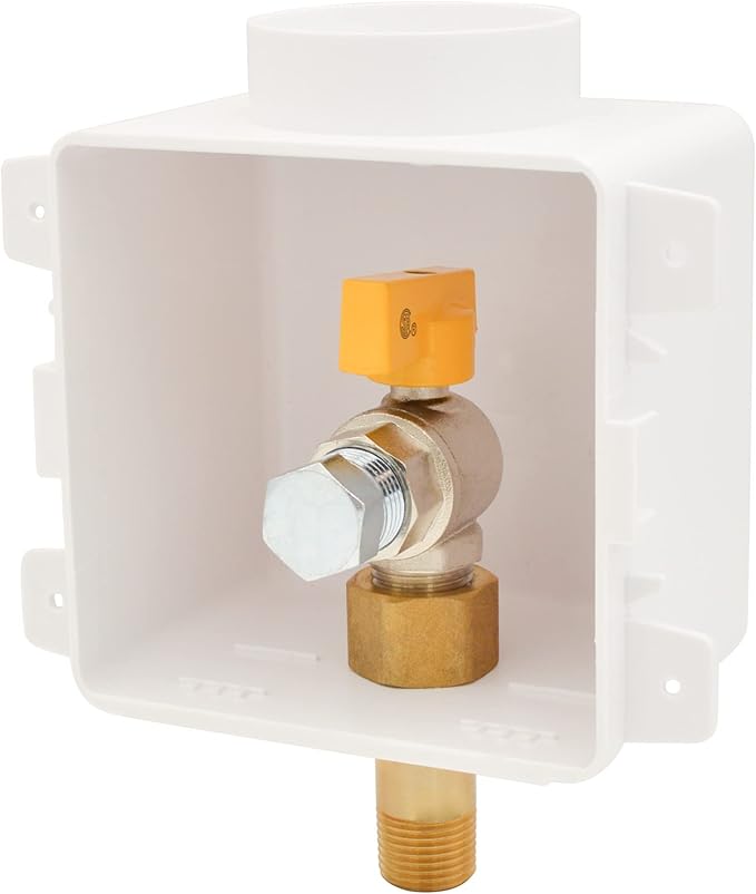 HYDRO MASTER Gas Outlet Box，1/2" NPT, Gas Supply Box，White (1/2-Inch)