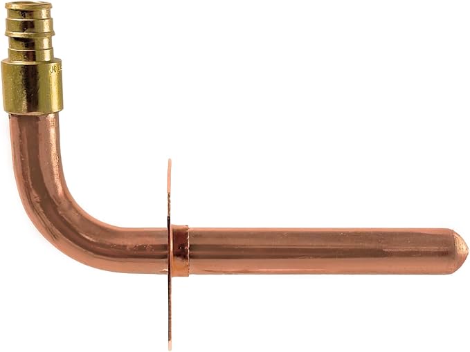 XFITTING 1/2 inch Pex A Expansion Stub Out Elbow with Flange 3.5 inch x 6 inch, F1960, Copper, 30-3-8=2X, 2 Pieces