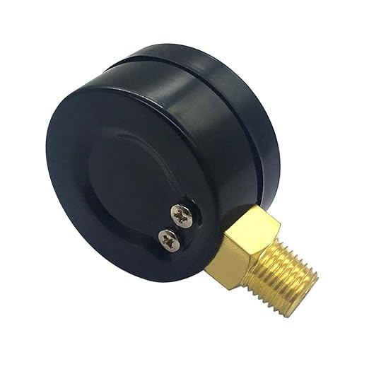 Pressure Gauge 0-300PSI 1/4" NPT Male Brass Bottom Mount 2" Dial Stainless Steel Case Include 1/2" NPT and 3/8" NPT Connector Universal Multifunctional
