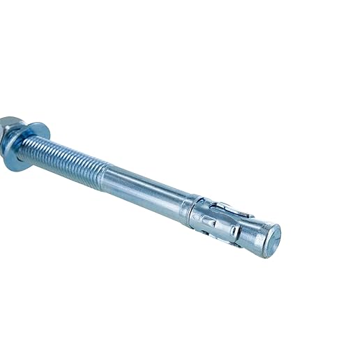 Conquest 3/4" x 8-1/2" Zinc Plated Wedge Anchors (Box of 10) – High Performance Concrete Anchors – Rust Resistant Zinc Plating for Dry Interior Environments – Heavy Duty Fastener for Concrete
