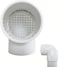 PVC Vent Cap 1 pcs 90-Degree for 3" Schedule 40,PVC Termination Cap,Vent Cover Screen,Round Furnace PVC Pipe Stainless Steel Roof Vent Cap,Installation not Required That PVC Elbow,or Coupling