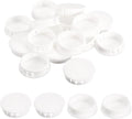 uxcell 1-1/2" Plastic Hole Plugs, 16Pcs Flush Type Panel Round Snap in Fastener Knockout Locking Plugs for Furniture Insert End Caps Panels, White