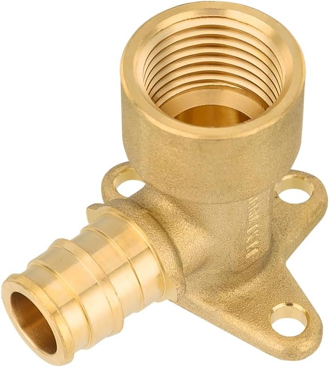 (Pack of 100) EFIELD Pex-A Expansion1/2"x 1/2" Female NPT Drop-ear Elbow Brass Fitting ONLY For Pex-A Tubing Connection, ASTM F1960,(PEX1960116-100PCS)