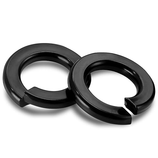 Mellewell M10 Lock Washer Spring Lock Washer, 304 Stainless Steel 18-8, Black Finish, Pack of 20