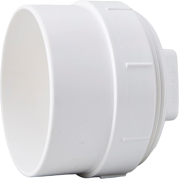 4" Pvc Sewer Cleanout Adapter With Plug Pipe Cover Cap Fitting,PVC DWV Drainage Sewer Cleanout for Outdoor Garden