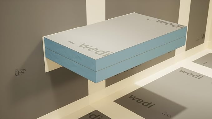 The Original Floating Shower Bench Kit­® with Wedi® Building Boards & Original Shower Bench Bracket® (12x60)-Ideal for New Constructions or Bathroom Reno'sShower Projects, Shower Bench Kits,