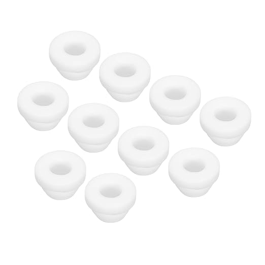 MECCANIXITY 20Pcs Snap Silicone Rubber Grommet Plug Mount Dia 7.5mm ID 5mm Narrow Groove Width 2mm Seal Anti-Scratch Sleeves for Electrical Box Cable Pipes White