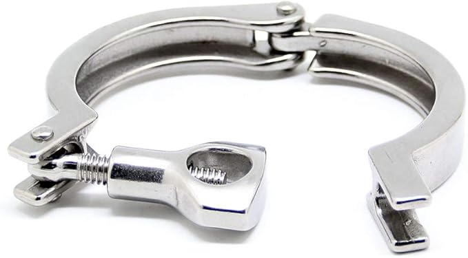 Stainless Steel 304 Heavy Duty Sanitary Clamp Single Pin Tri Clamp Clover with Wing Nut for Ferrule TC (2 inch (2 pack))