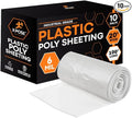 Xpose Safety Clear Plastic Sheeting 10 Pack – 20' x 100' Rolls – Heavy Duty 6 Mil Poly Sheet – Waterproof, Dustproof, Vapor Barrier – for Construction, Painting, Industrial Use