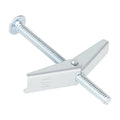 Hollow Wall Toggle Blot Anchors – Zinc Plated Steel Toggle Anchor W/Heavy Gauge Wing & Nut for Fastening into Wallboard Drywall Block and Other Hollow Materials - Wide Bearing Arms (1/4" 15Pcs)