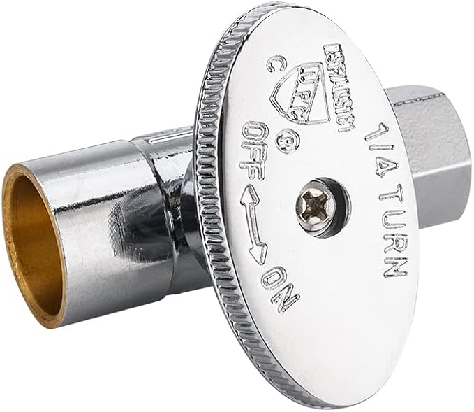 (Pack of 2) EFIELD Sweat 1/2" x 3/8" Compression Chrome 1/4-Turn Straight Stop Water Shut-off Ball Valve,(VALVE146-2PCS)
