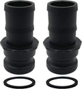 2PCS Camlock Fittings Poly E-100 1" Type E Standard Couplings Cam lock Fittings Polypropylene Cam Groove Fitting Male Camlock with a Hose Shank (1 inch, Type E)