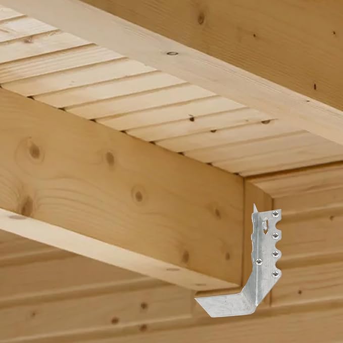 30Pcs 2x6 Joist Hangers for Wood, 18 Gauge Galvanizing Face Mount Joist Hangers, Joist Hanger 2x6 Hurricane Ties Brackets for Rafters for Floor Deck, Ceiling Joists, Wood, Roofs