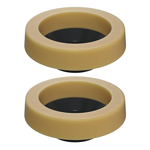 Hibbent 2 Pack Toilet Wax Ring, Thick Toilet Bowl Wax Ring Gasket for Toilet Bowl, Polyethylene Flange- Gas, Odor and Watertight Seal, Fits 3-inch and 4-inch Waste Line