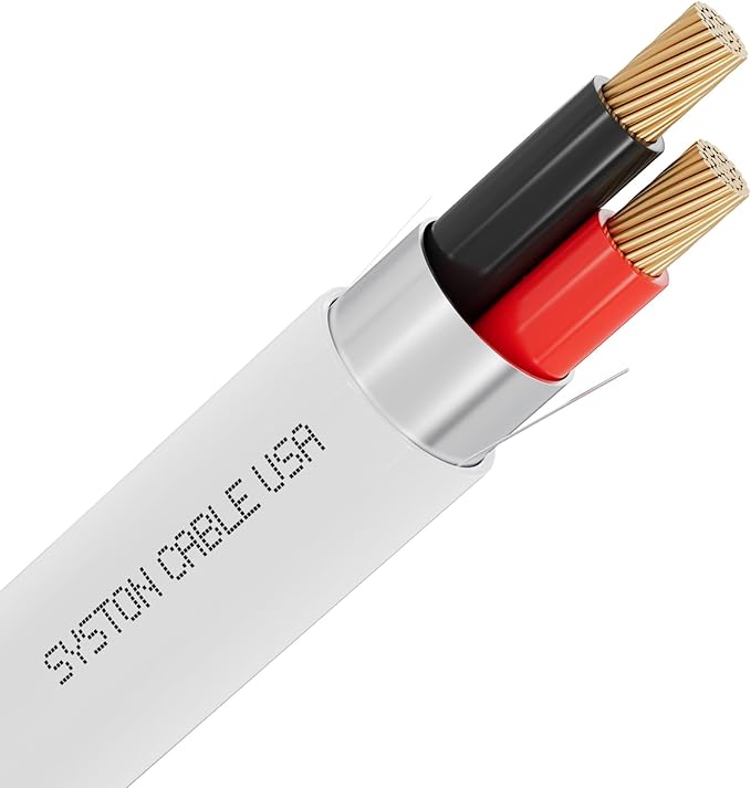 SYSTON 18/2 Fire Security Burglar Station Sound Alarm Control Cable Wire, Plenum-Rated CMP/CL3P Shielded 100% Copper Stranded UL/ETL,UV Resistant RoHS for Indoor/Outdoor Low Voltage Applications Use