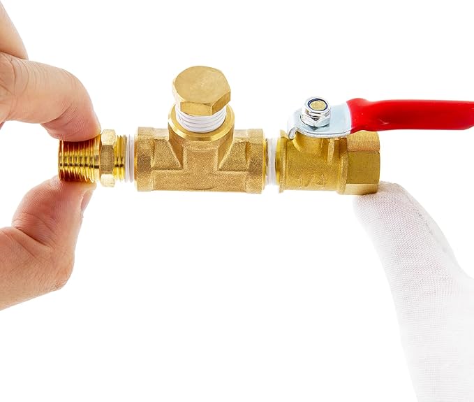 ChillWaves Brass Pipe Fitting, Outer Hex Head Socket Pipe Plug Fitting 3/4" NPT Male Thread Adapter(6-PACK)
