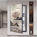 Fuse Box Cover Cabinet, Breaker Box Cover, Decorative Painting of Electricity Meter with Clock, Wall Mounted Hide Electrical Panel Cover Decorative,H,50x100cm