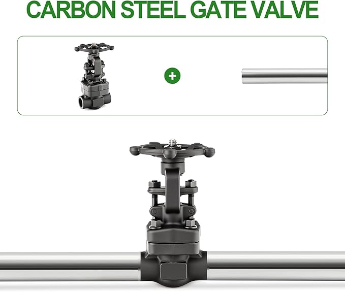 TAISHER 1PCS Forging of Carbon Steel Weld Gate Valve, 3/4" OD Rotary Sluice Valve With Wheel Handle, For Water, Oil, Gas
