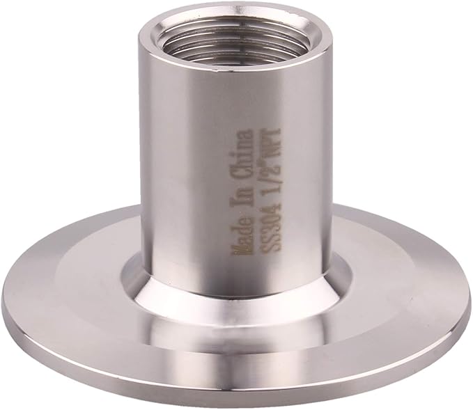 DERNORD Sanitary Female Threaded Pipe Fitting to 2 Inch TRI CLAMP OD 64mm Ferrule (Pipe Size: 1/2" NPT （2 Inch Tri clamp）)