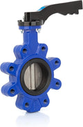 UNOX Lug Type Butterfly Valve DN125 (5"), Iron Disc with Cast Iron Body, EPDM Gasket, PN16 Working Pressure for Industrial Flow Control - Lug Type Valve for Liquids and Gases