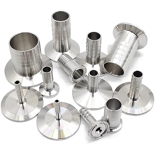 1.5" Tri Clamp to 1" Barb Fitting Stainless Sanitary Home Brew Adapter (Ferrule OD 50.5mm)